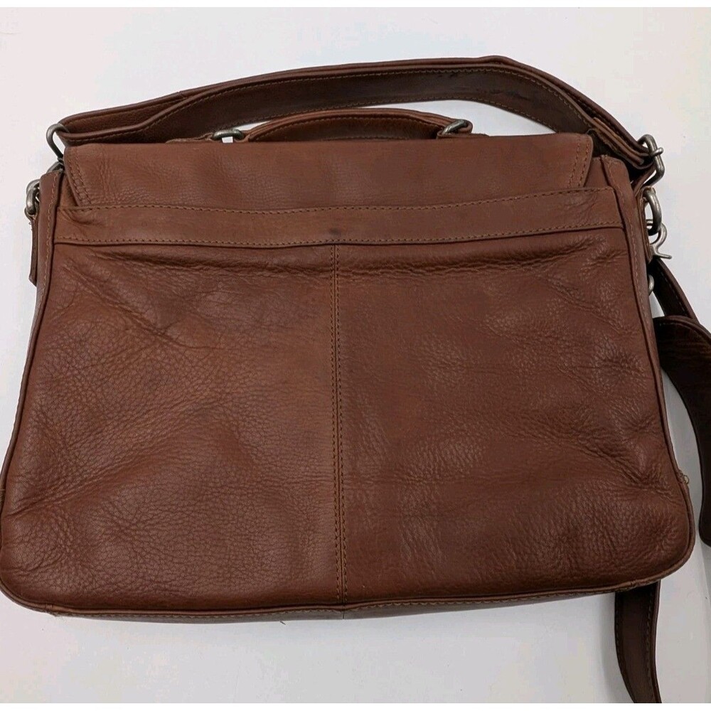 The British Belt Company Genuine Leather Messenger Bag Satchel Briefcase Brown - Picture 8 of 16